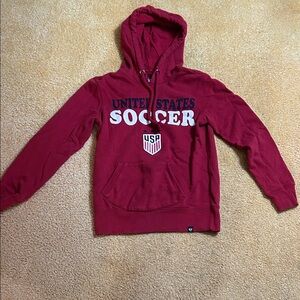 47 Brand Red United States Soccer Hoodie